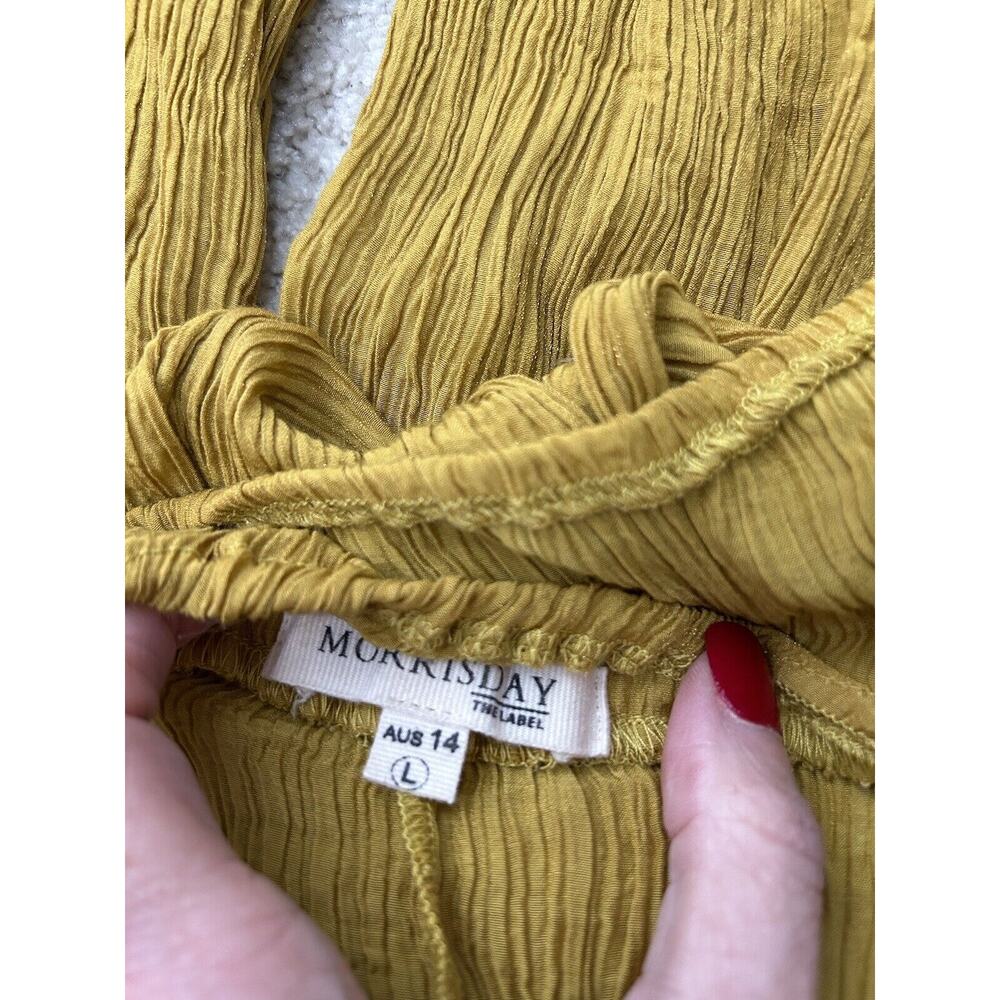 Morrisday The Label Mustard Yellow Jumpsuit Women's Size Large Boho Retro - Picture 6 of 8